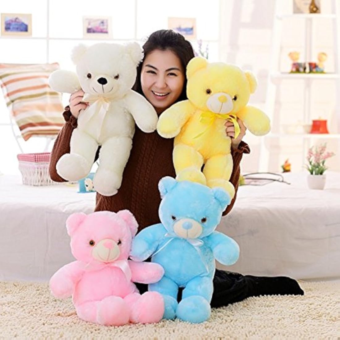 Peluches peluche inductivo brillante, 20.0 in (rosa)
