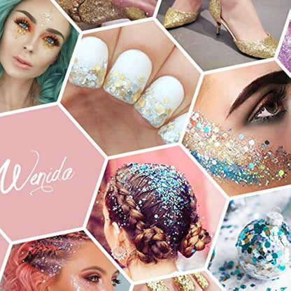 Glitter para las uñas multicolor - Wenida