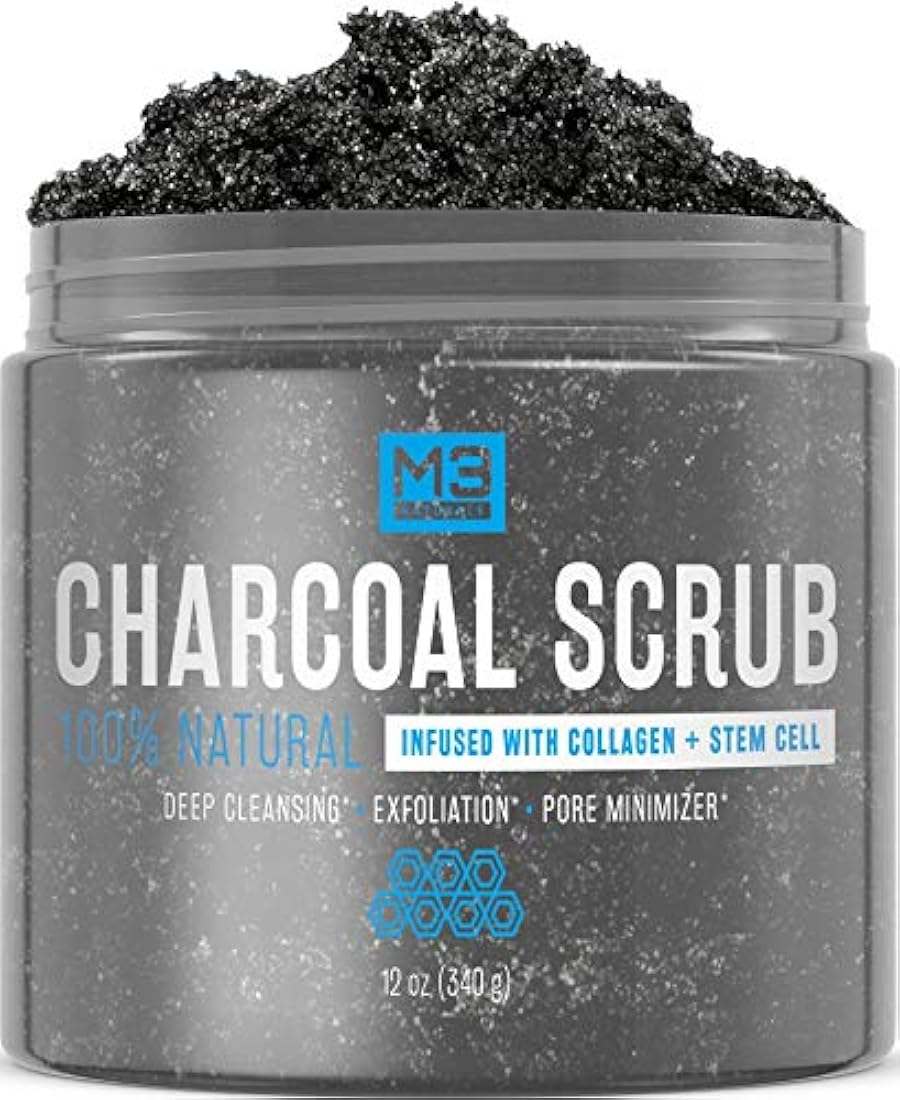 Exfoliante de carbón activado con colágeno M3 Naturals