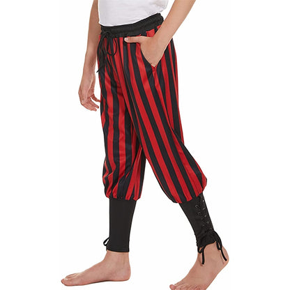 Pantalón de pirata medievales para niños rojo talla 4 - 5T