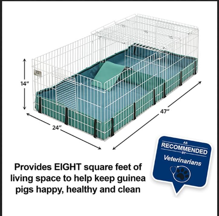 Cage para Cobayas MidWest, 47L x 24W x 14H, Habitat Plus
