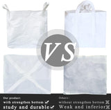 Bolsa FIBC Bolsa a granel Bolsa de basura para patio Bolsa súper bolsa Bolsa de construcción resistente Polipropileno tejido blanco de 100 galones Construcción y desmontaje FIBC ((90* 90* 110/Sello inferior))