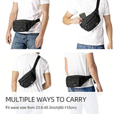 Cangurera unisex con correa ajustable color negro. FREETOO