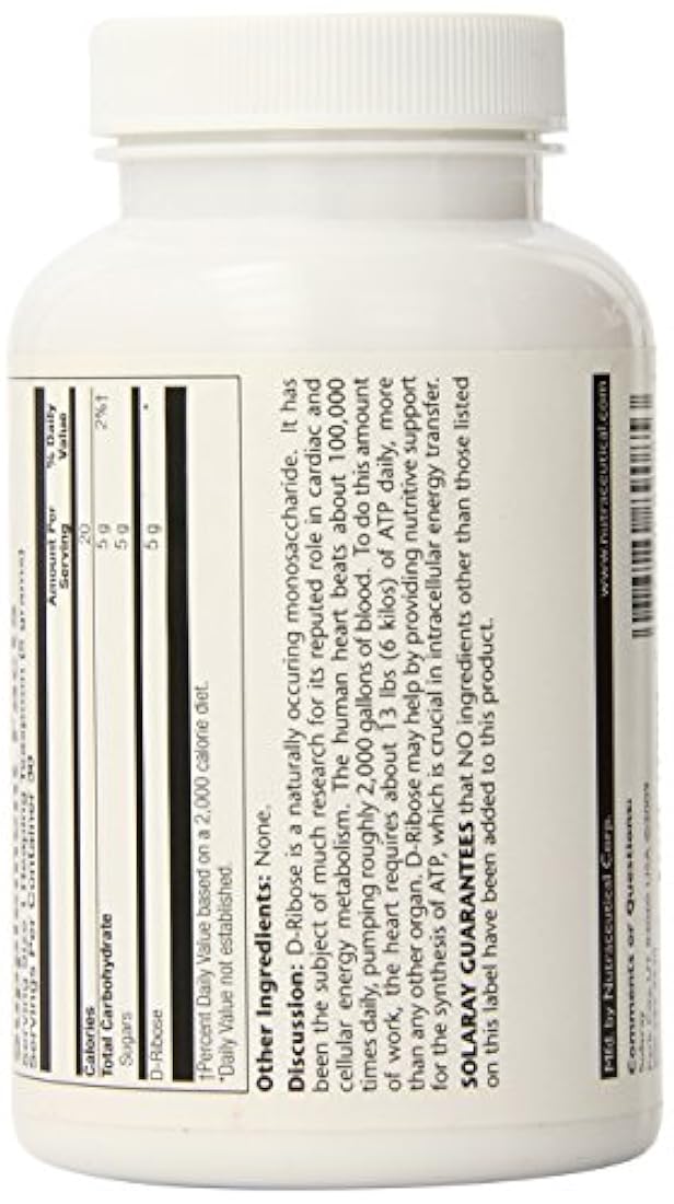 Solaray D-Ribrose Powder 5000 mg, 150 gramos