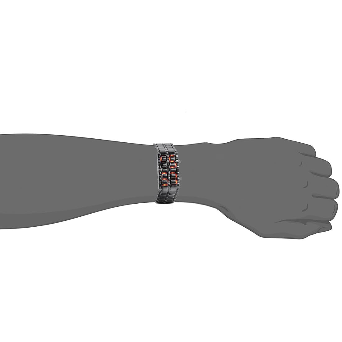 Reloj de pulsera para hombre Moda Novedad Lava Rojo Azul LED