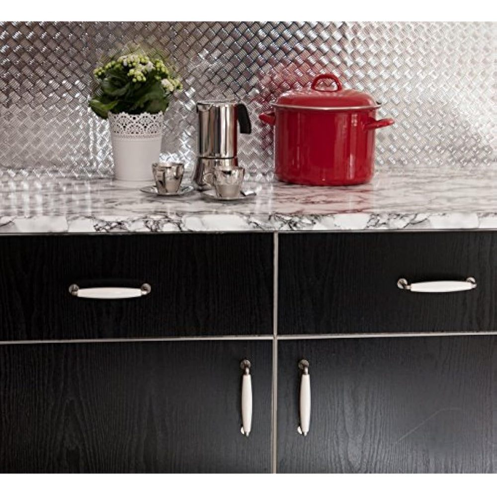 Película decorativa autoadhesiva madera negra de 17 x 78