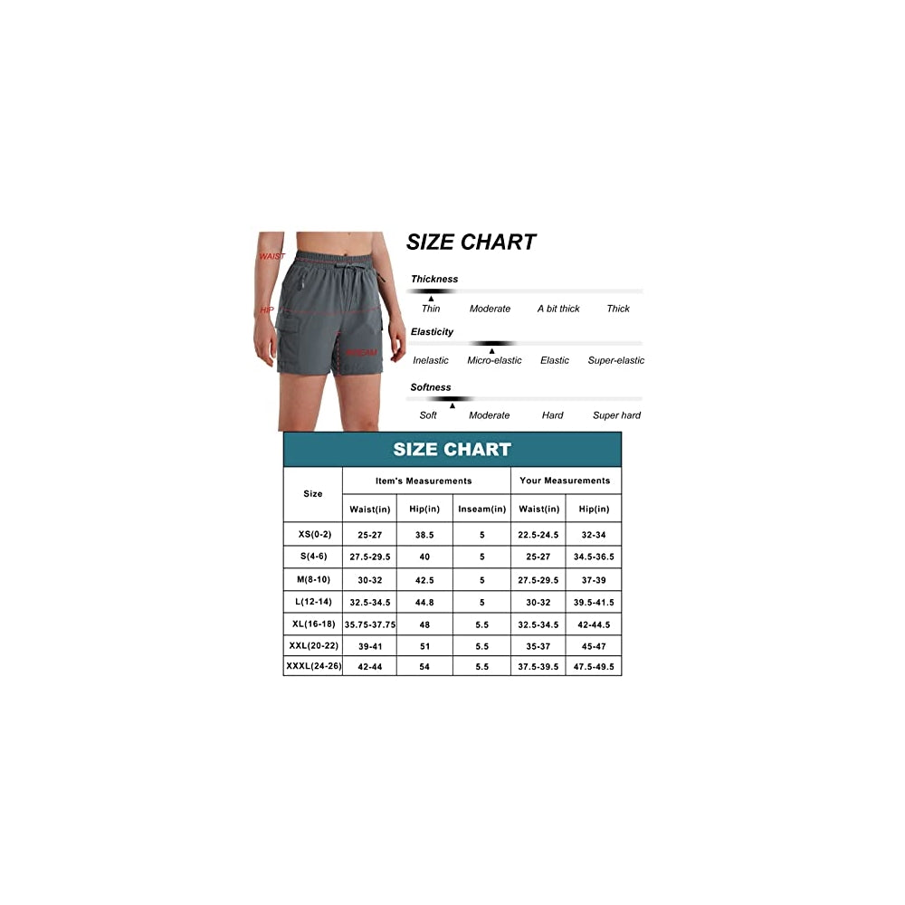 Shorts de senderismo para mujer de secado rápido talla XS
