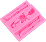 Molde de Calavera de Silicona para Decoración de Pasteles