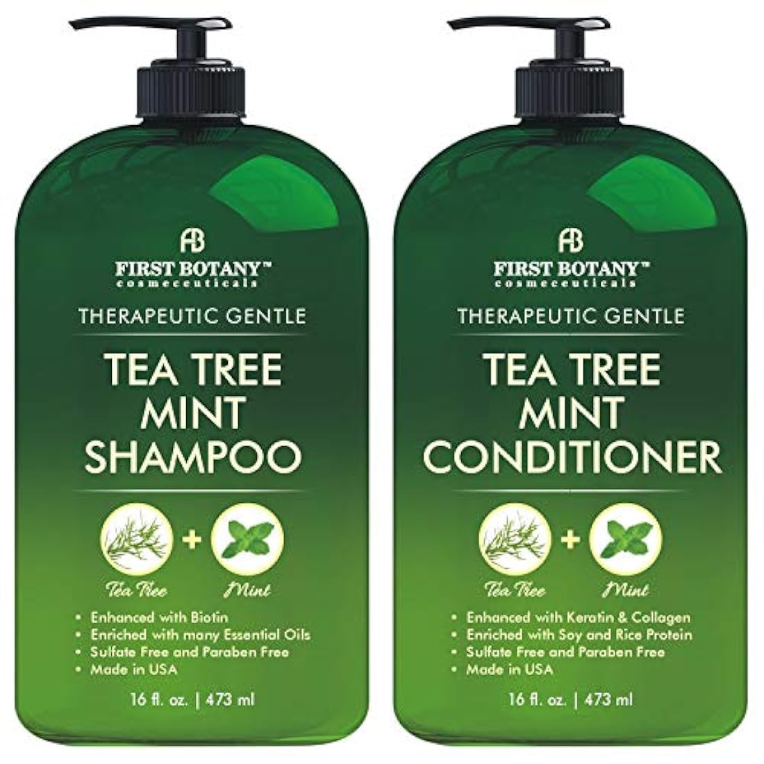 Champú y acondicionador de menta de árbol de té