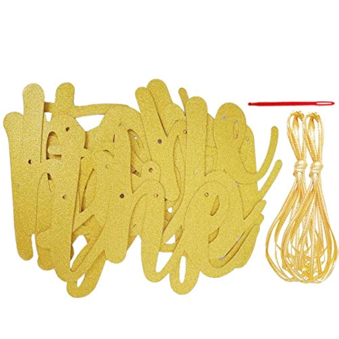 Decoración para fiestas con purpurina dorado. Marca Pyle