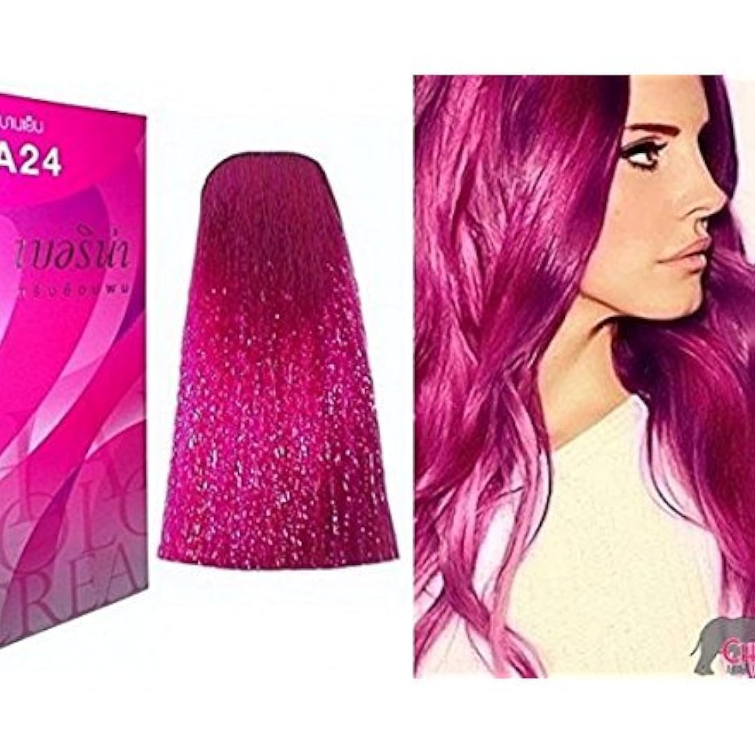 Thailand  Tinte para el cabello en crema Berina Pink Magenta