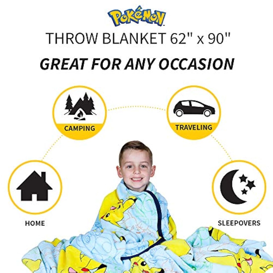 Franco Kids Bedding - Manta de peluche (59.8 x 89.8 in)