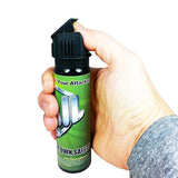 Spray de pimienta Trail Saver para senderismo, camping y frontersman – Resistencia de grado policial, repelente y disuasivo para perros y animales salvajes – Paquete de seguridad con brújula, luz LED, silbato de seguridad y mosquetón.