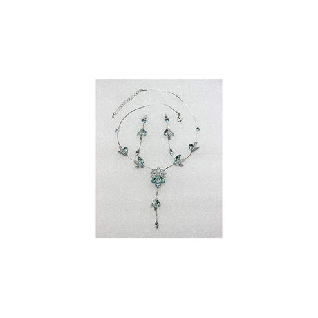 Aretes y Juego de collar y pendientes con diseño de flores