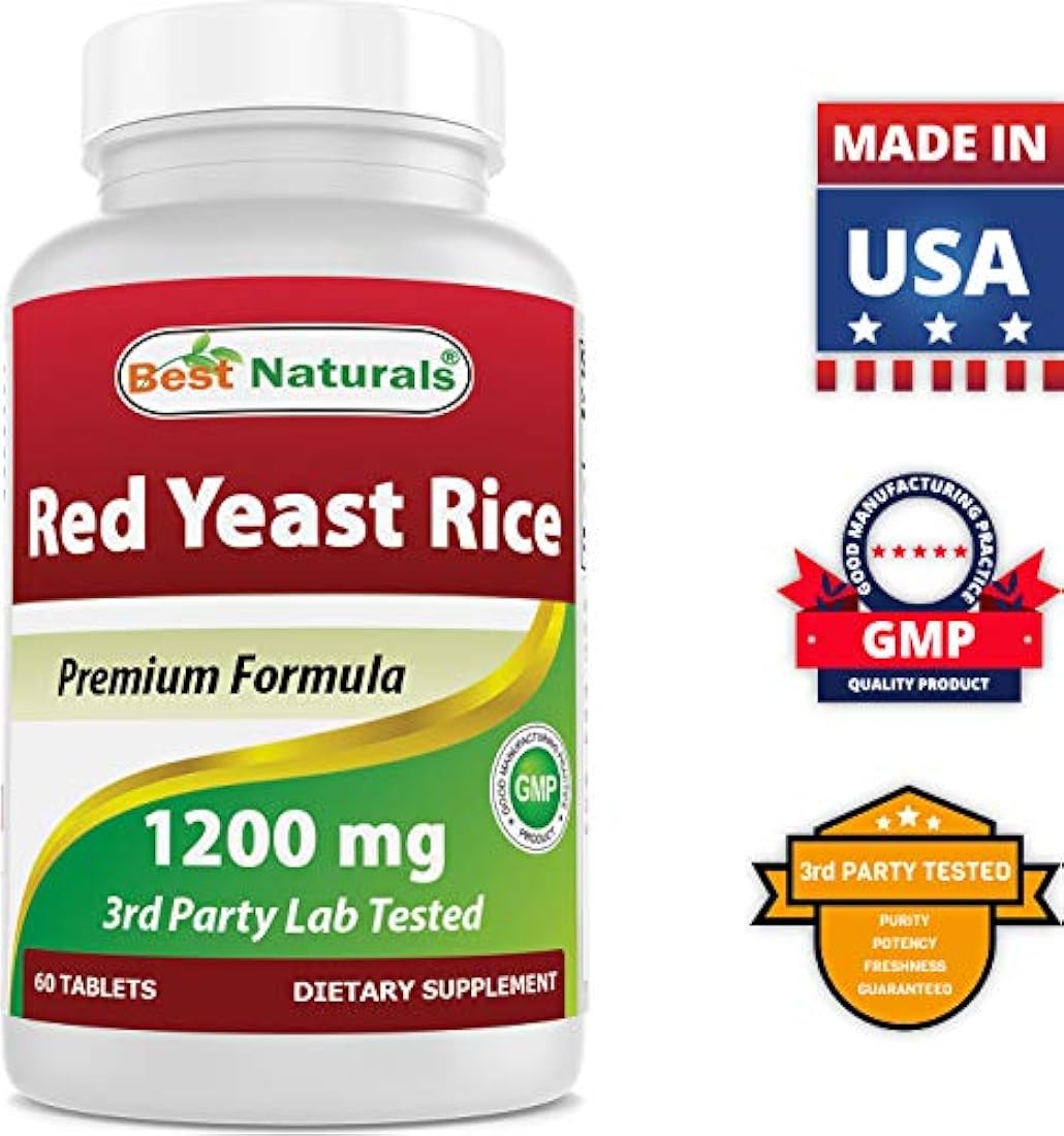 Mejor Naturals Rojo Levadura Arroz Nivel de 1200 mg Tablet