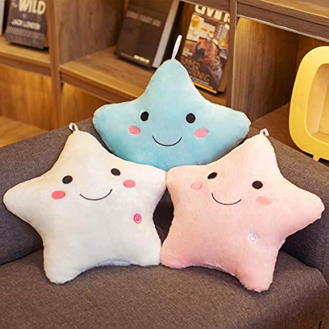 Peluches Almohadas de peluche con luz nocturna LED