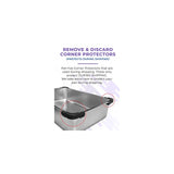 Caja de arena de acero inoxidable para gatos XL