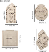 Moldes de fondant vintage en relieve 4 piezas de moldes