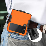 Funda con clip para Galaxy Z Flip 3 5G textura de rejilla