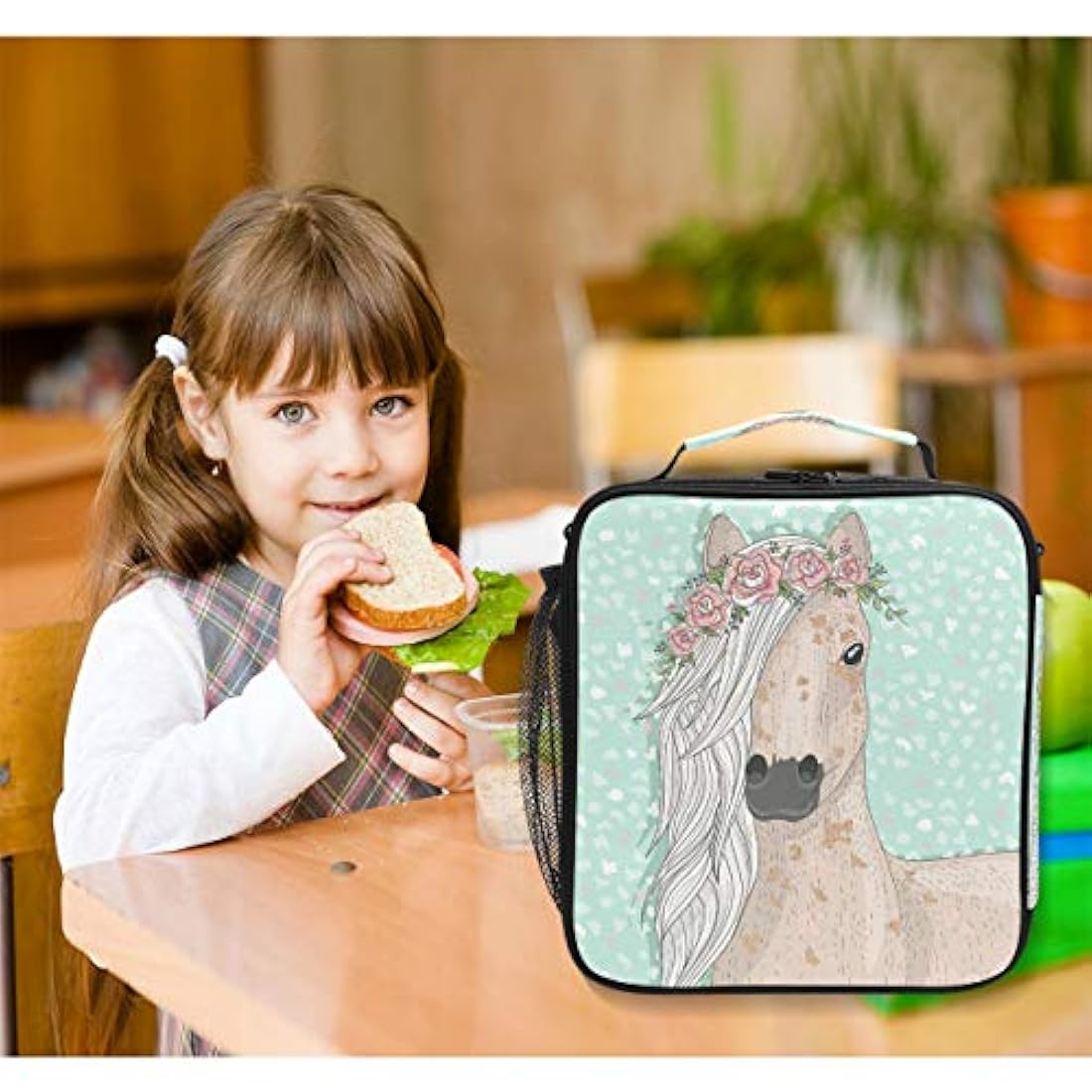 Bolsa térmica para el almuerzo diseño de flores