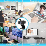 Webcam HD 1080P con obturador de privacidad y trípode