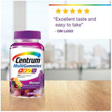 Centrum MultiGummies Gummy Multivitamina para mujer 50 Plus, con vitamina D3, B6 y B12, suplemento multivitamina/multimineral – 90 unidades