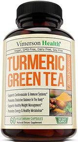 Curcumina de cúrcuma con suplemento de extracto de té verde.