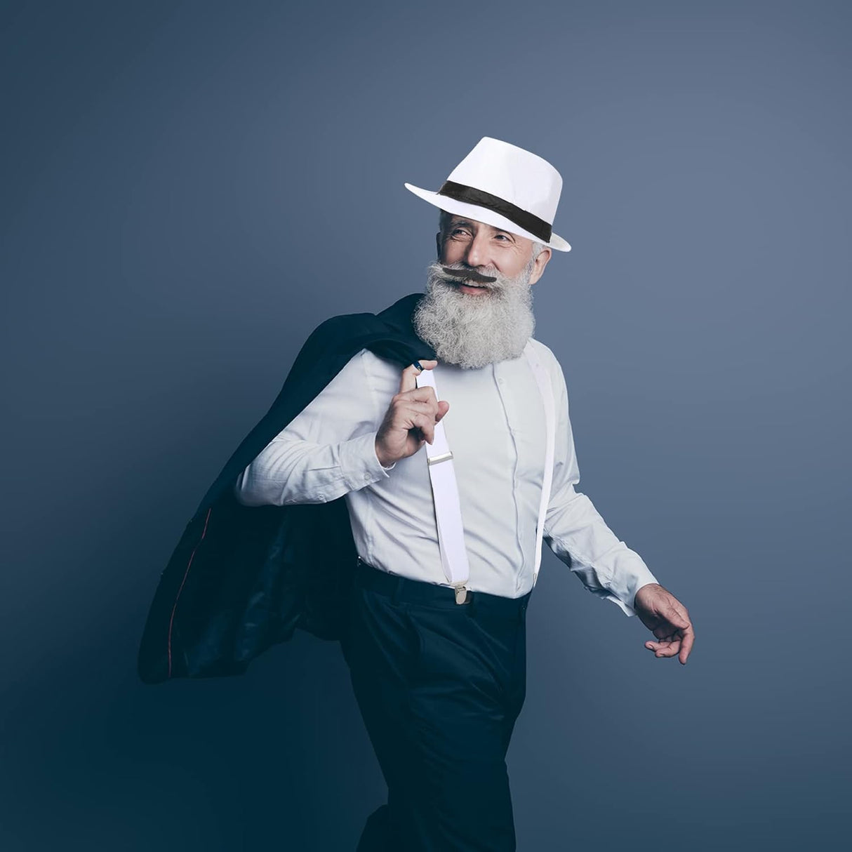 Disfraz de Hombre SATINIOR 1920s con Chaleco, Sombrero y Reloj