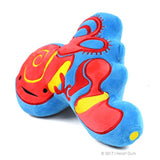 Peluche de Oido interno color azul-rojo. I Heart Guts