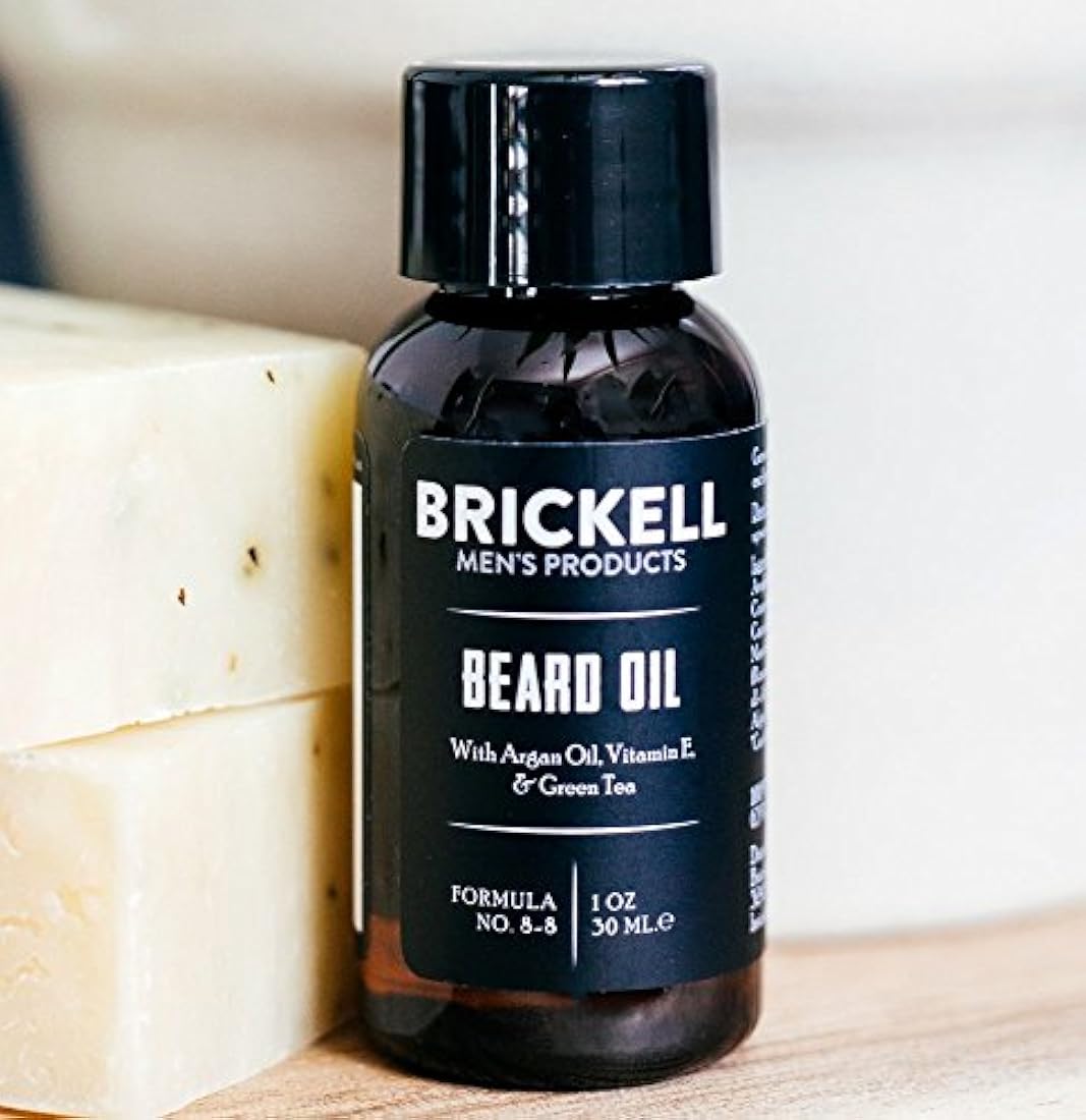 Brickell Aceite de barba hombres,naturalde argán y jojoba