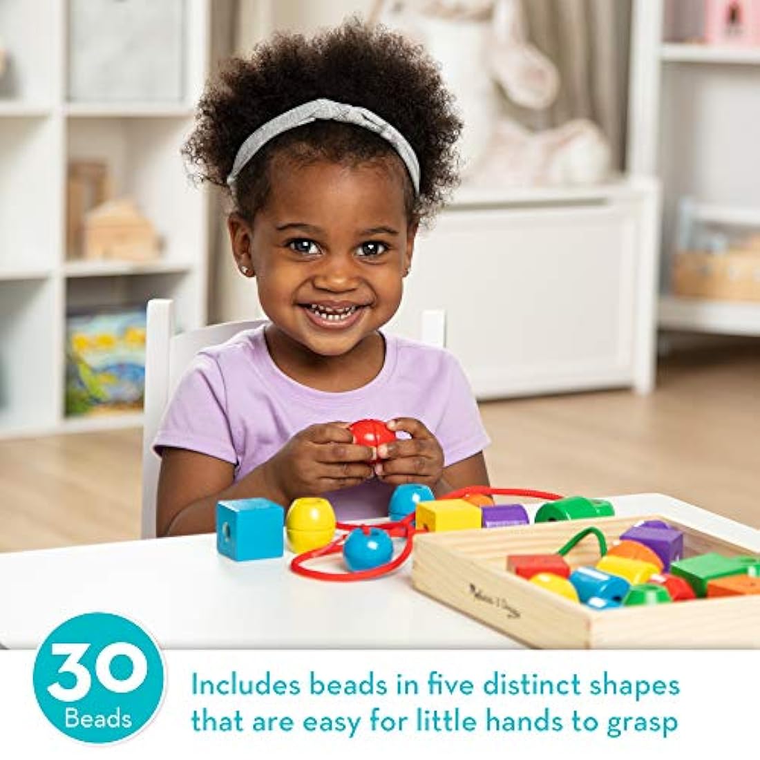 Set de cuentas 30 cuentas y 2 cordones de Melissa y Doug