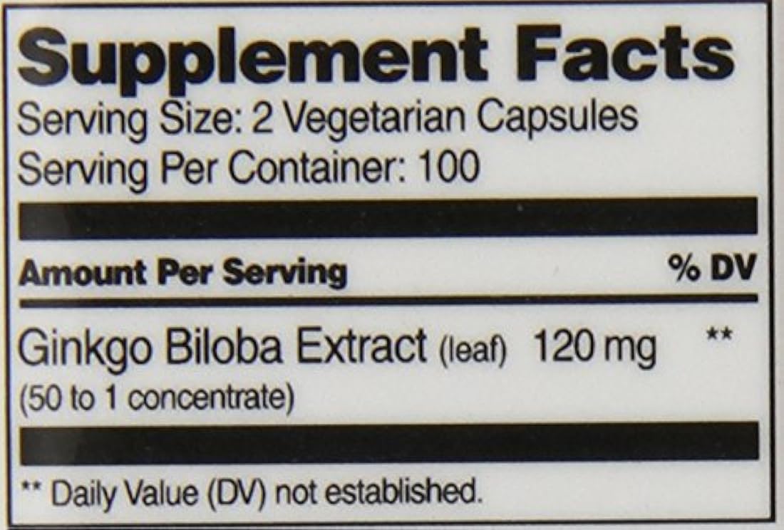 21st Century Ginkgo Biloba Extracto de Veg Cápsulas