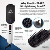 Cepillo iónico de calor alisador de barba para hombres