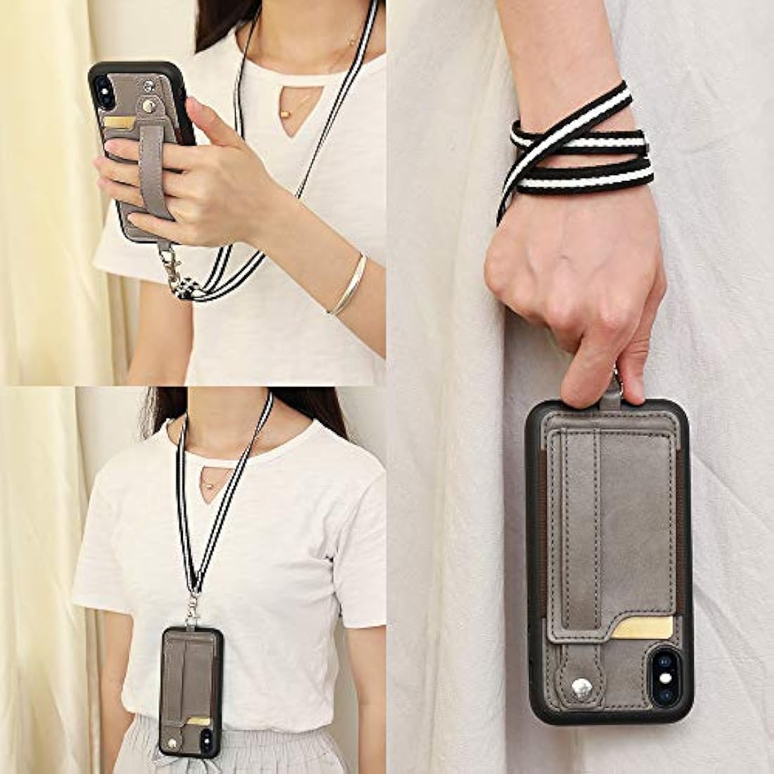 Funda tipo cartera para iPhone X/Xs,