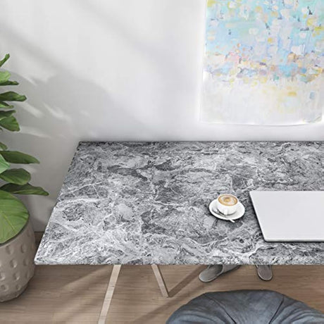 Vinilo autoadhesivo decorativo tipo mármol Gris (17.7x118)