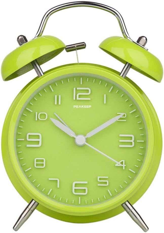 Reloj despertador clásico de campana para dormilones pesado