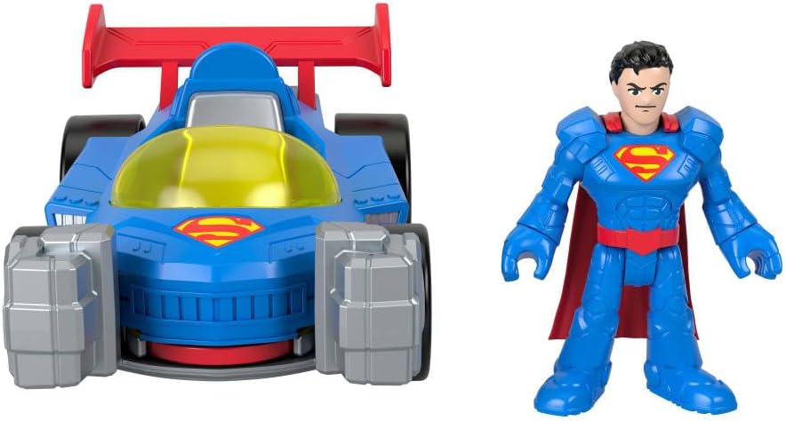 Carro de Fuerza Supermetal DC Imaginext Fisher-Price con Figura de Superman