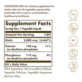 5000 mcg,100 cápsulas  verduras,vitamina B soluble en agua