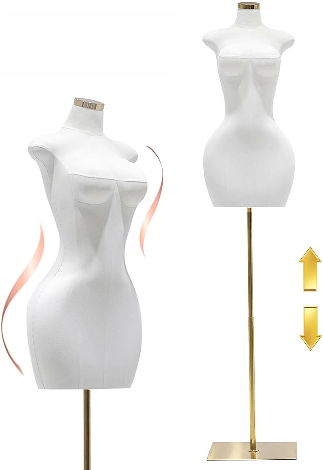 Maniquí Torso Ajustable Plumpy 61-76.8, Base Metálica