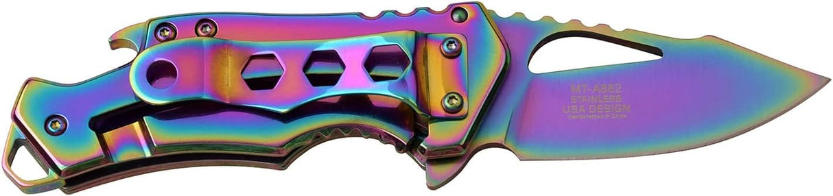 Navaja plegable con apertura asistida por resorte - MTECH USA