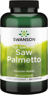Suplemento Saw Palmetto 0.02 oz 250 cápsulas por Swanson