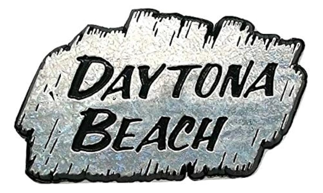 Imán de nevera Daytona Beach Florida lámina de plata