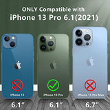 JUSTCOOL Funda transparente diseñada para iPhone 13 Pro, [no amarillea] [protección contra caídas de grado militar] funda delgada y transparente para iPhone 13 Pro de 6.1 pulgadas (transparente)