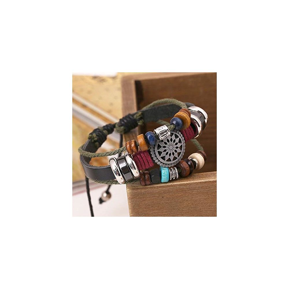 Pulseras bohemia de mujer de muchas capas de tela