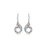 Aretes con dije con cristales para mujeres
