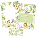Invitaciones de ducha de bebé de la selva, elefante safari