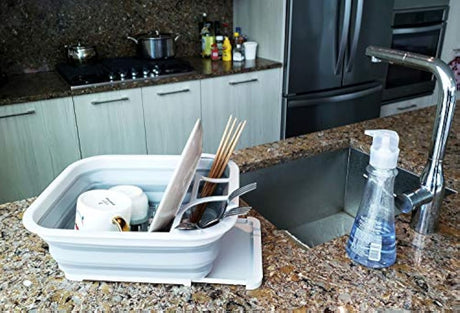 SAMMART - Escurridor plegable para platos con escurridor