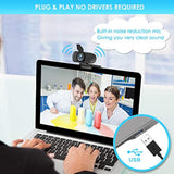 Webcam HD 1080P con obturador de privacidad y trípode