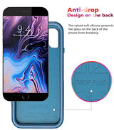 Diverbox Funda para iPhone 8 Plus, iPhone 7 Plus [a prueba de golpes] [a prueba de gotas] [a prueba de polvo], funda de protección resistente para Apple iPhone 8 Plus y 7 Plus (azul)