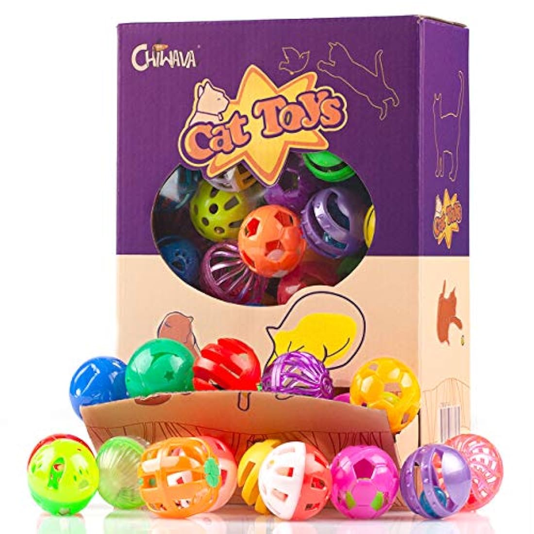 plástico Bell gato bola juguete de gato gatito Chase